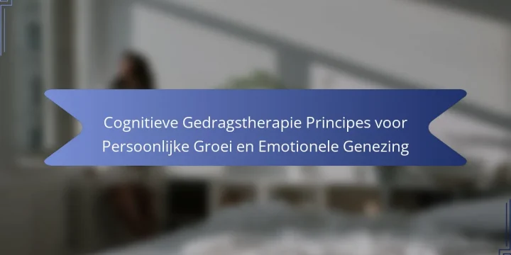 Cognitieve Gedragstherapie Principes voor Persoonlijke Groei en Emotionele Genezing