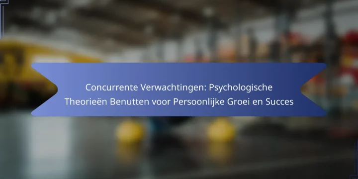 Concurrente Verwachtingen: Psychologische Theorieën Benutten voor Persoonlijke Groei en Succes