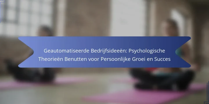 Geautomatiseerde Bedrijfsideeën: Psychologische Theorieën Benutten voor Persoonlijke Groei en Succes