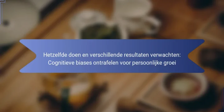 Hetzelfde doen en verschillende resultaten verwachten: Cognitieve biases ontrafelen voor persoonlijke groei