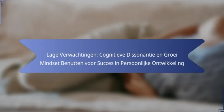 Lage Verwachtingen: Cognitieve Dissonantie en Groei Mindset Benutten voor Succes in Persoonlijke Ontwikkeling