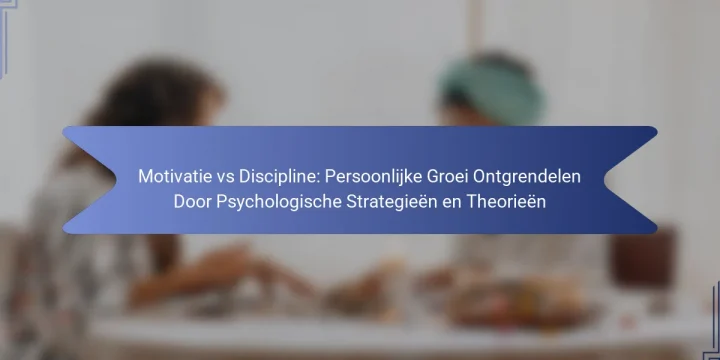 Motivatie vs Discipline: Persoonlijke Groei Ontgrendelen Door Psychologische Strategieën en Theorieën