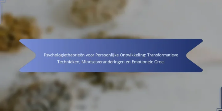 Psychologietheorieën voor Persoonlijke Ontwikkeling: Transformatieve Technieken, Mindsetveranderingen en Emotionele Groei