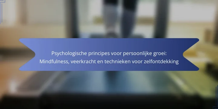 Psychologische principes voor persoonlijke groei: Mindfulness, veerkracht en technieken voor zelfontdekking