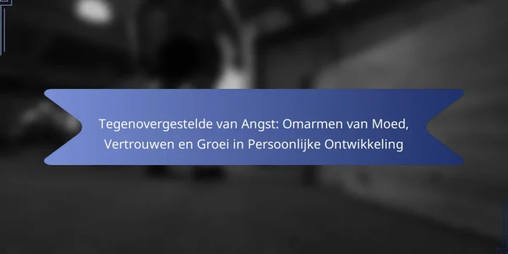 Tegenovergestelde van Angst: Omarmen van Moed, Vertrouwen en Groei in Persoonlijke Ontwikkeling