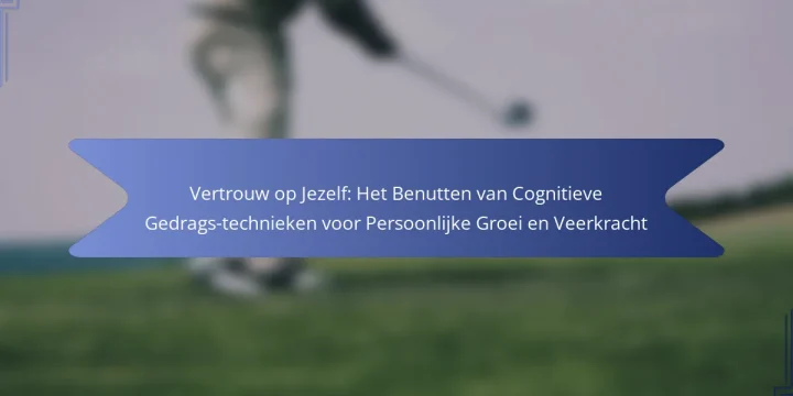 Vertrouw op Jezelf: Het Benutten van Cognitieve Gedrags-technieken voor Persoonlijke Groei en Veerkracht