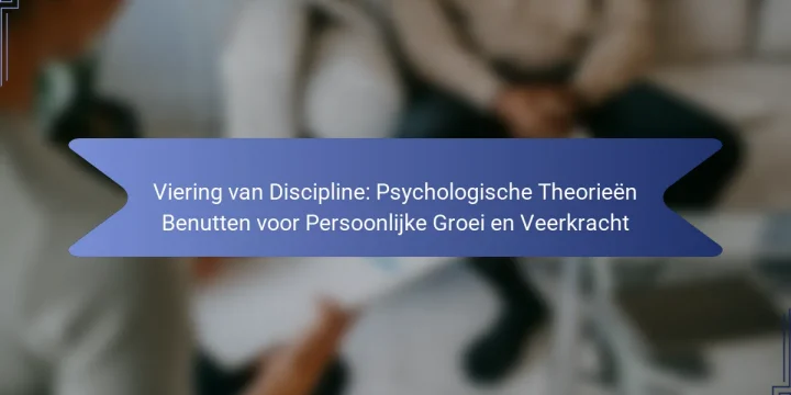 Viering van Discipline: Psychologische Theorieën Benutten voor Persoonlijke Groei en Veerkracht